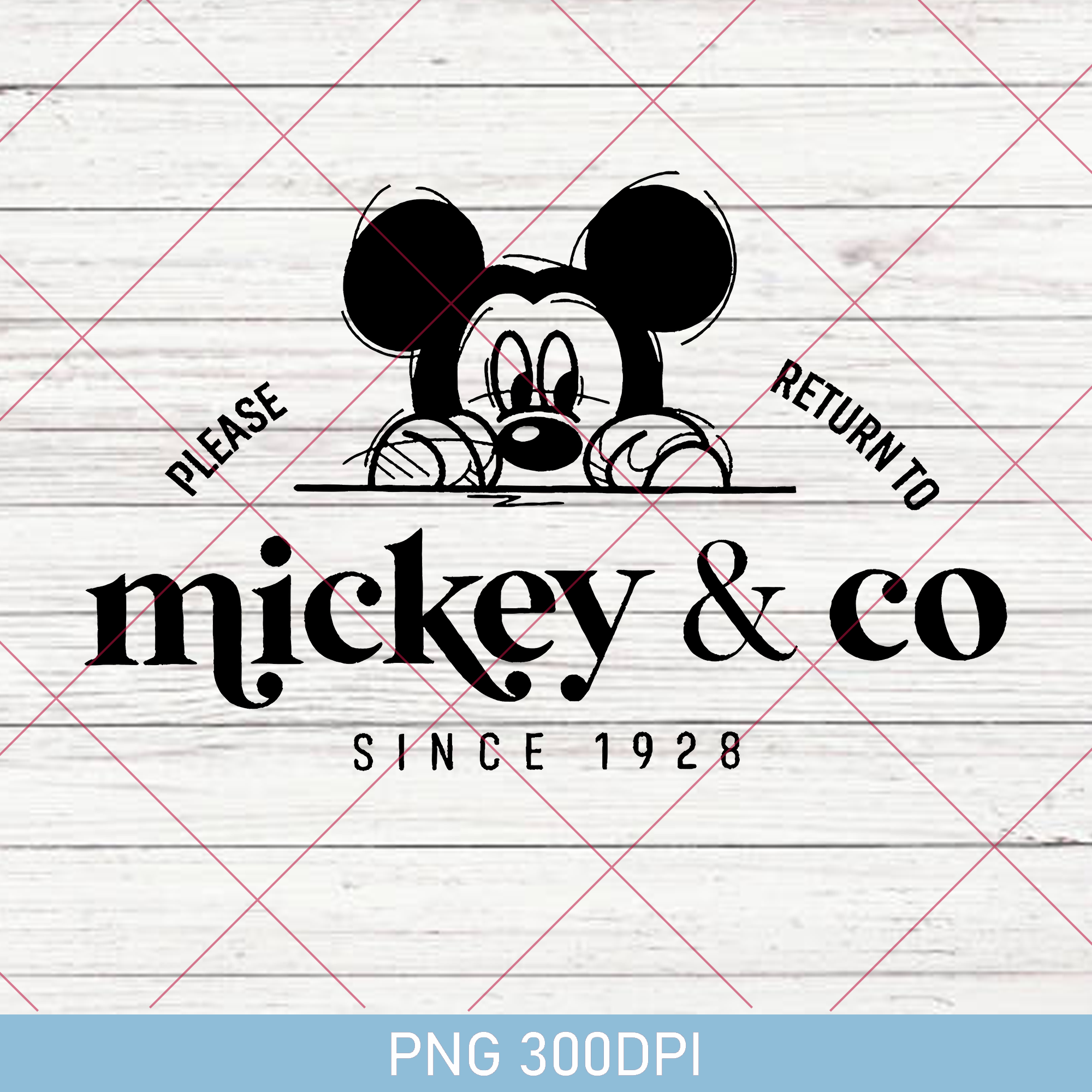 Retro Mickey Mouse Est 1928 PNG, Vintage Mickey PNG, Disney