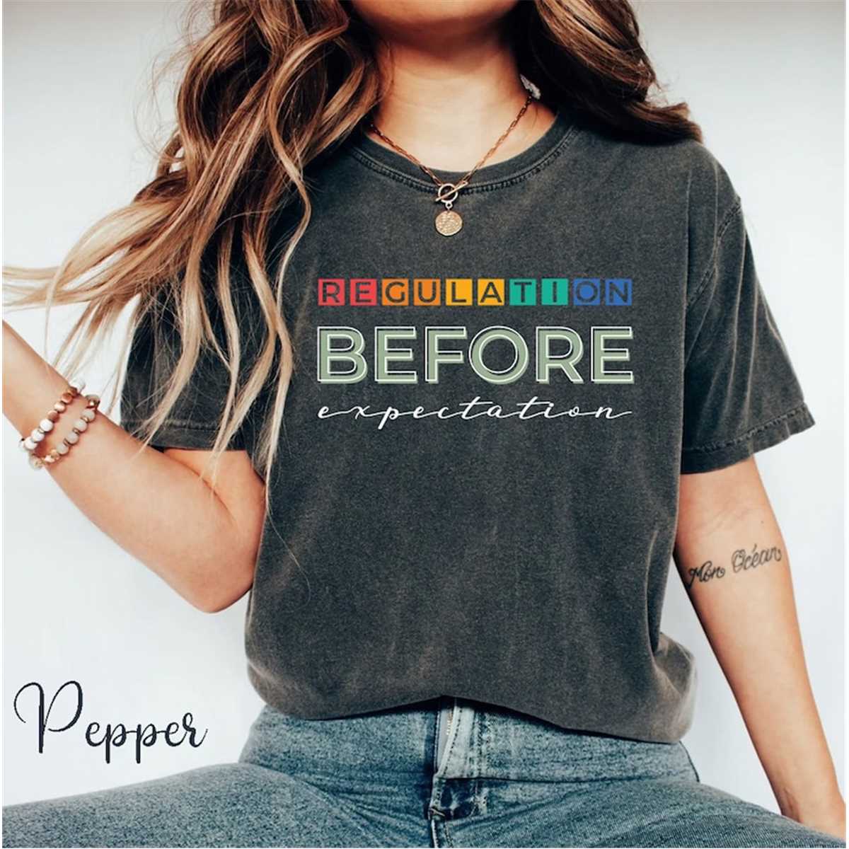 Comfort Color Regulation Before Expectation Shirt, Special E | Inspire ...