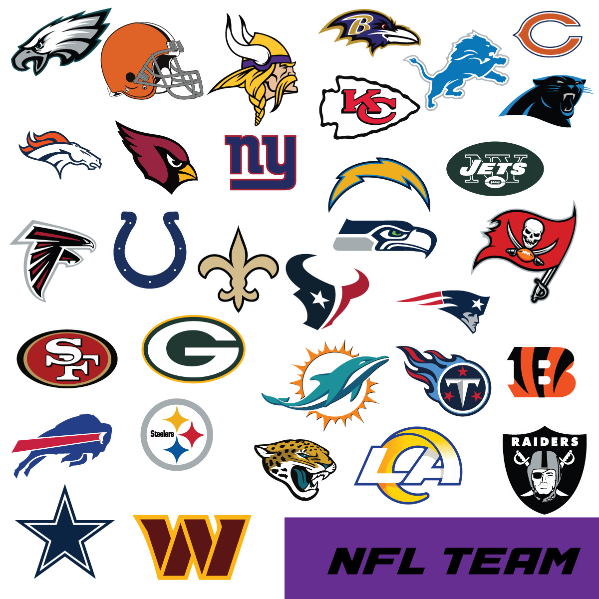 NFL Team Design Svg, Sport Svg, Football Team Svg, Football Inspire