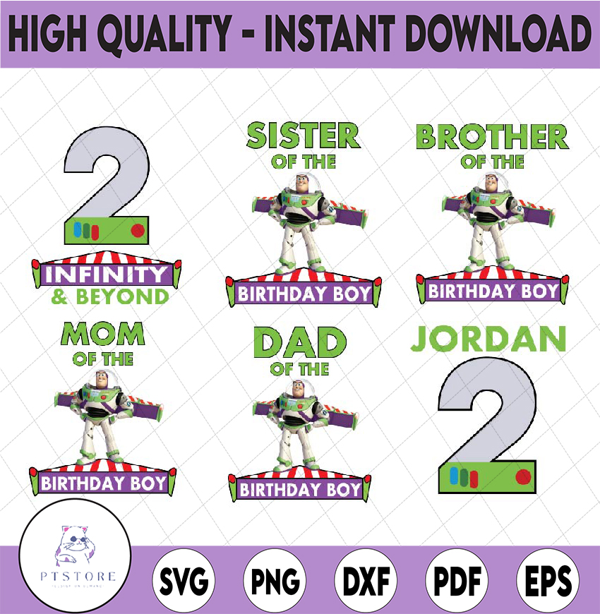 Personalized Name and Age Toy Story Birthday Png, Toy Story | Inspire