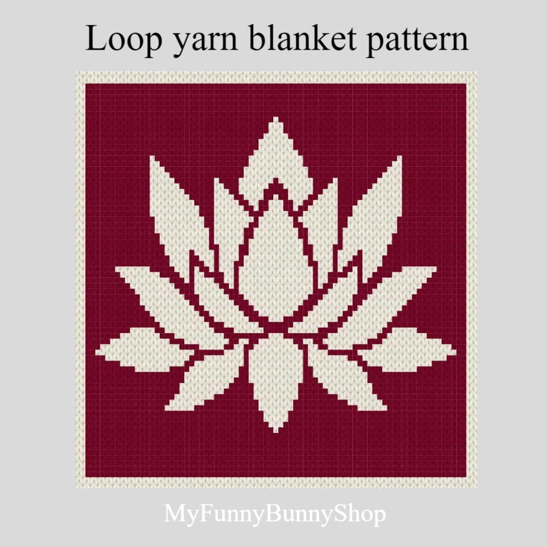 Loop yarn Lotus Flower blanket pattern PDF Inspire Uplift