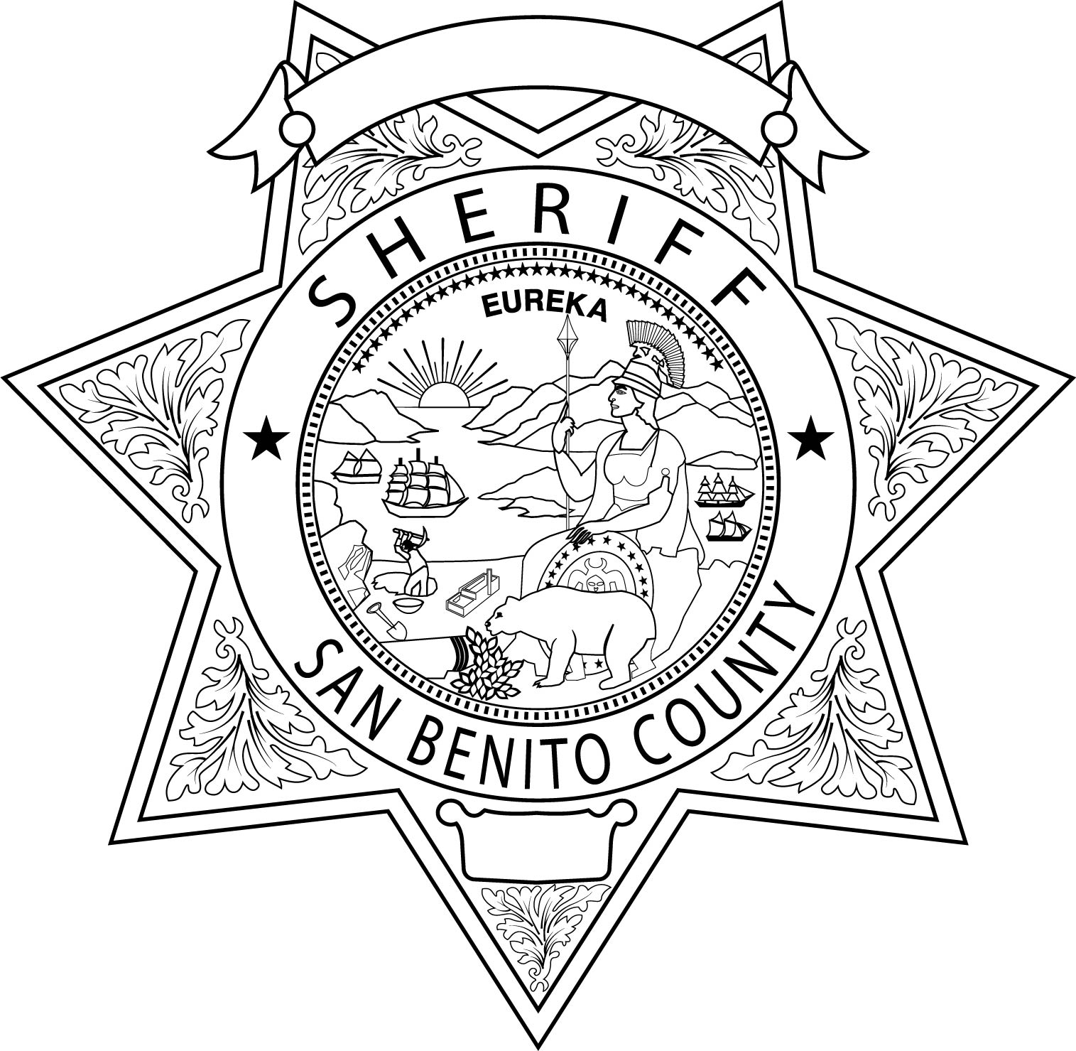 CALIFORNIA SHERIFF BADGE SAN BENITO COUNTY VECTOR FILE Blac Inspire