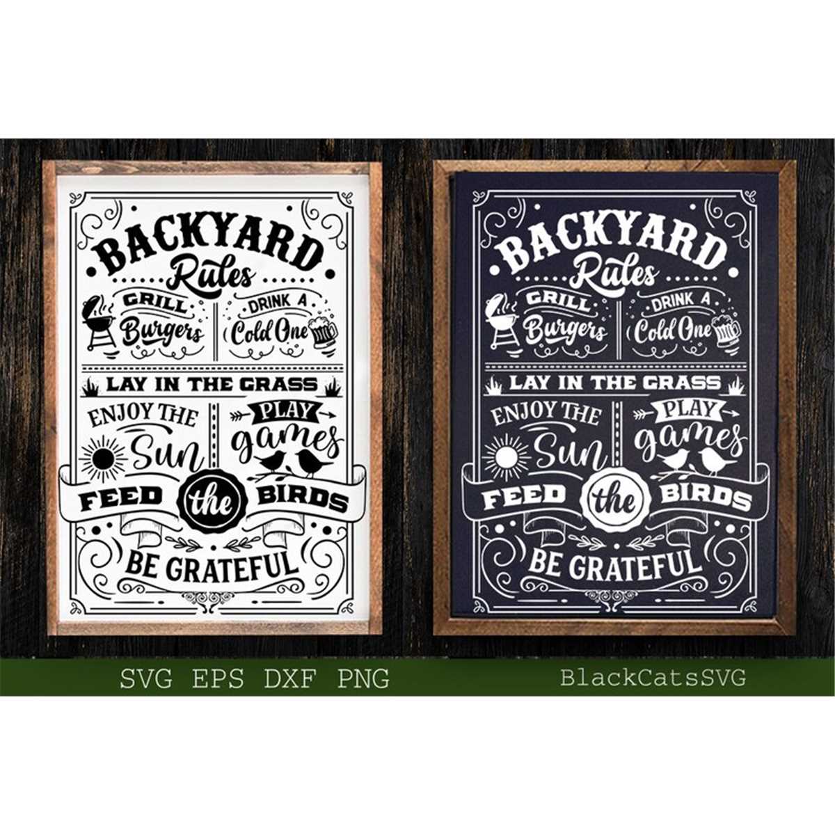 Backyard rules svg, to backyard svg, Outdoors poster Inspire