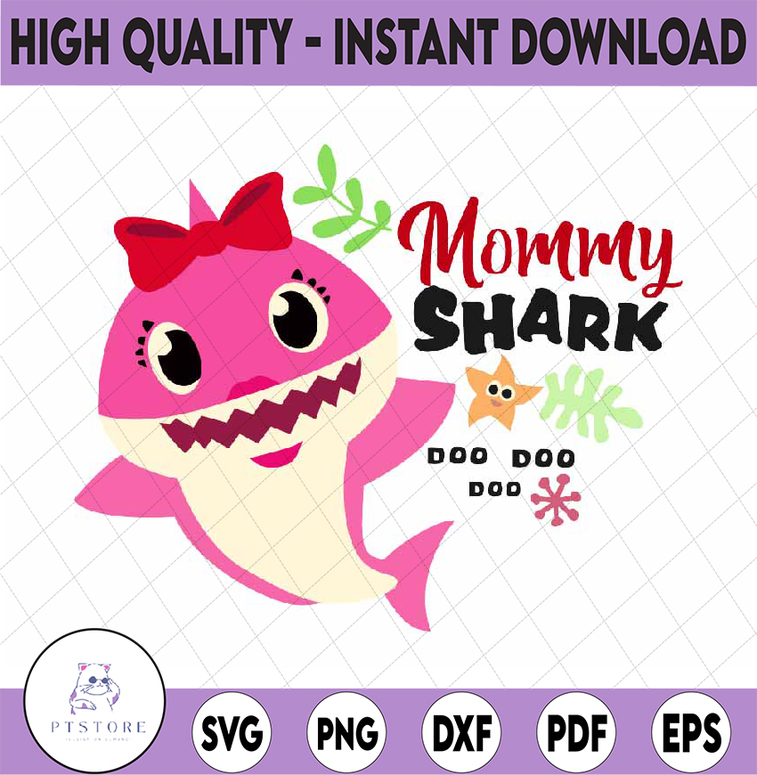 Mommy Shark SVG, Cricut Cut files, Shark Family doo doo doo - Inspire ...