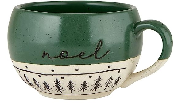 Faithworks Tazza Natale In Ceramica 350 Ml – 'Christmas Begins With Christ' – Verde Con Fiocchi Di Neve, Regalo In Confezione