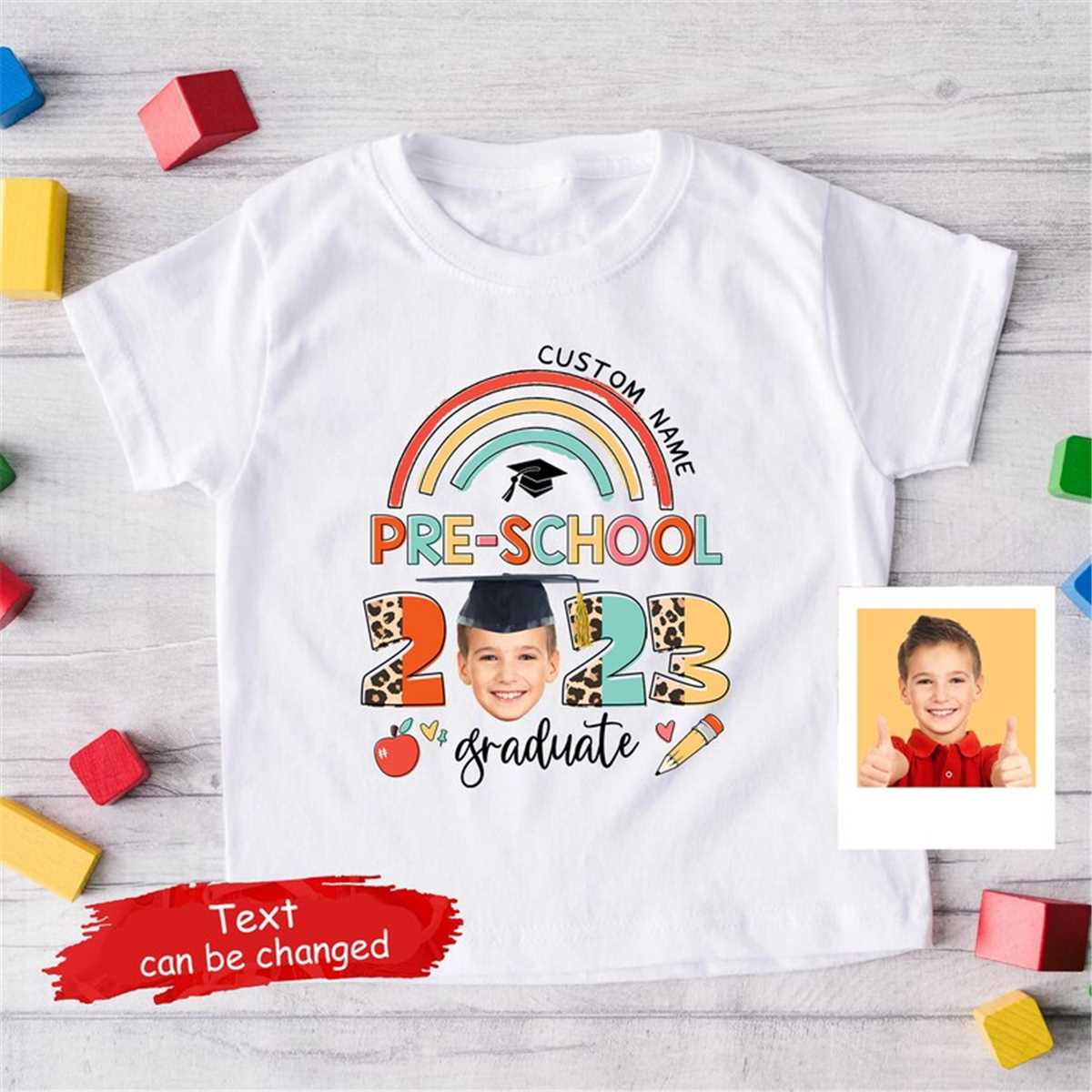 Personalized Photo 2023 Kindergarten Grad Shirt, Custom Name - Inspire