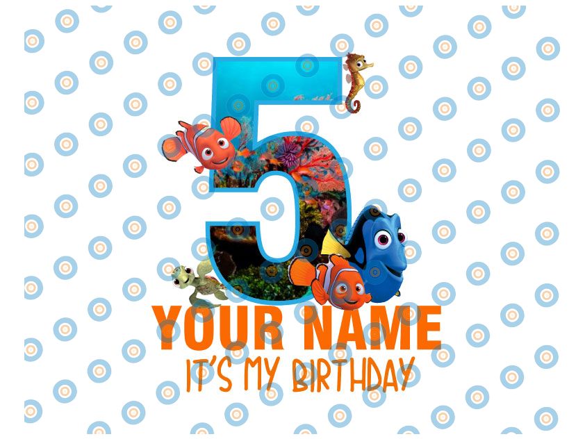 Finding Dory Birthday Png, Dory Custom Png, Personalized Nem | Inspire
