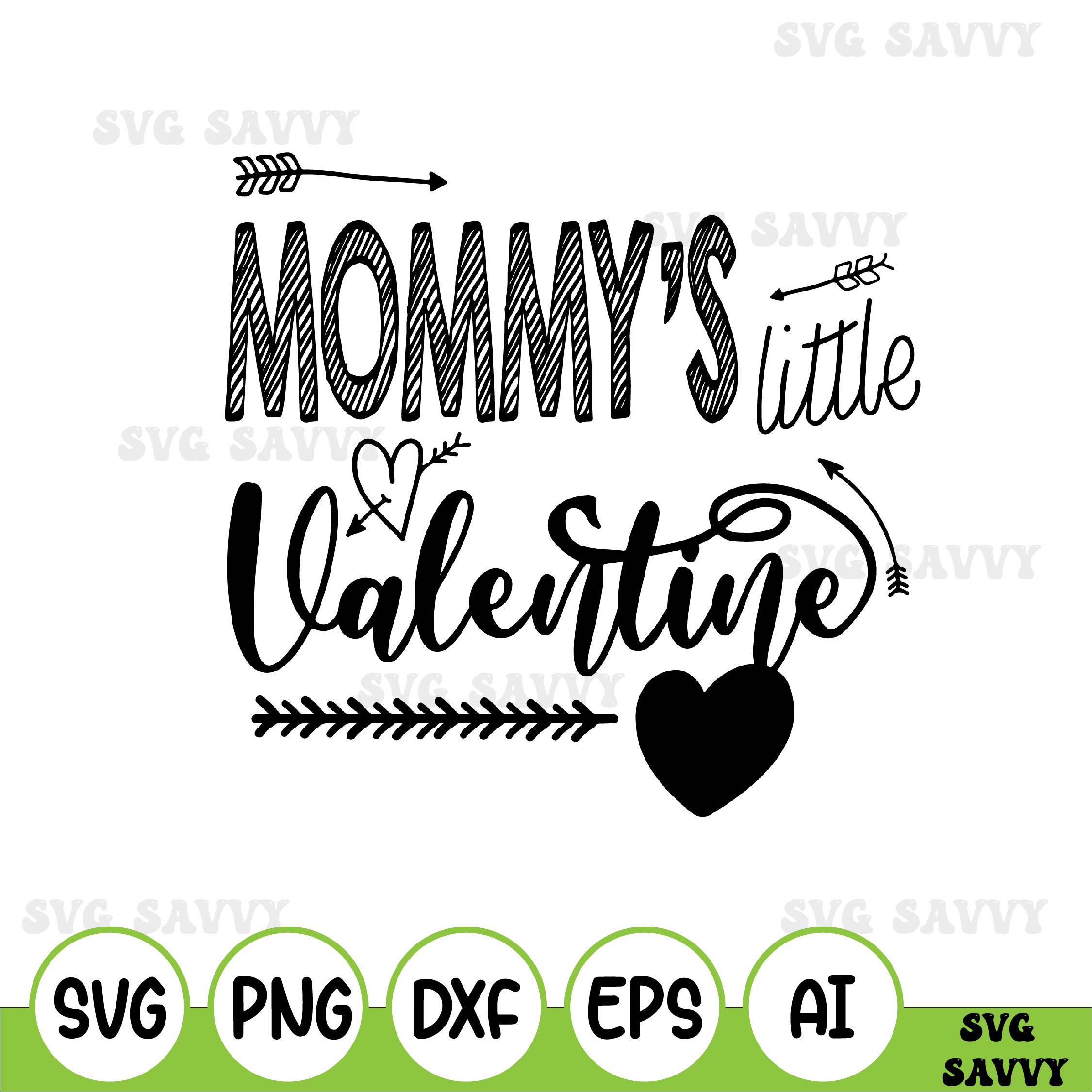 Mommys Little Valentine SVG PNG EPS DXF-Valentines Day SVG P | Inspire ...