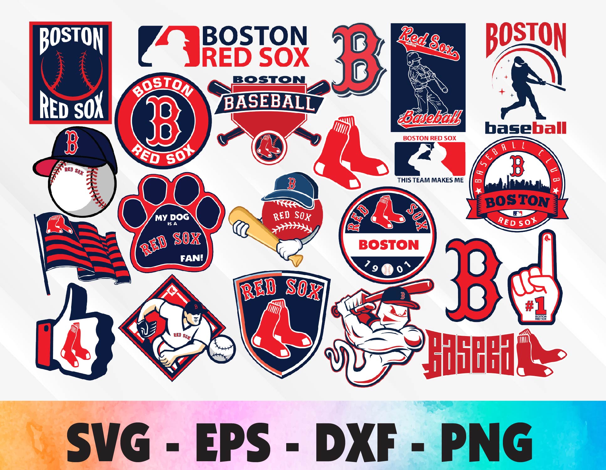 Boston Red Sox bundle logo, svg, png, eps, dxf 2 - Inspire Uplift