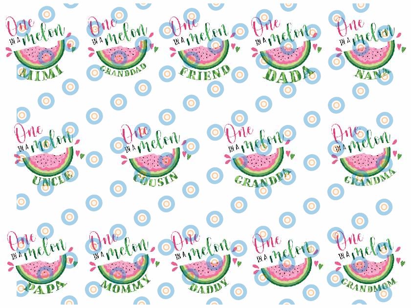 One in a Melon First Birthday Png, Pink Watermelon Party Png - Inspire ...