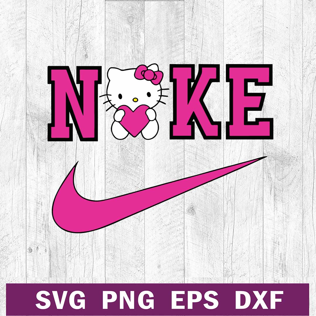 Hello kitty Nike logo SVG, Hello kitty x Nike SVG, Nike logo Inspire