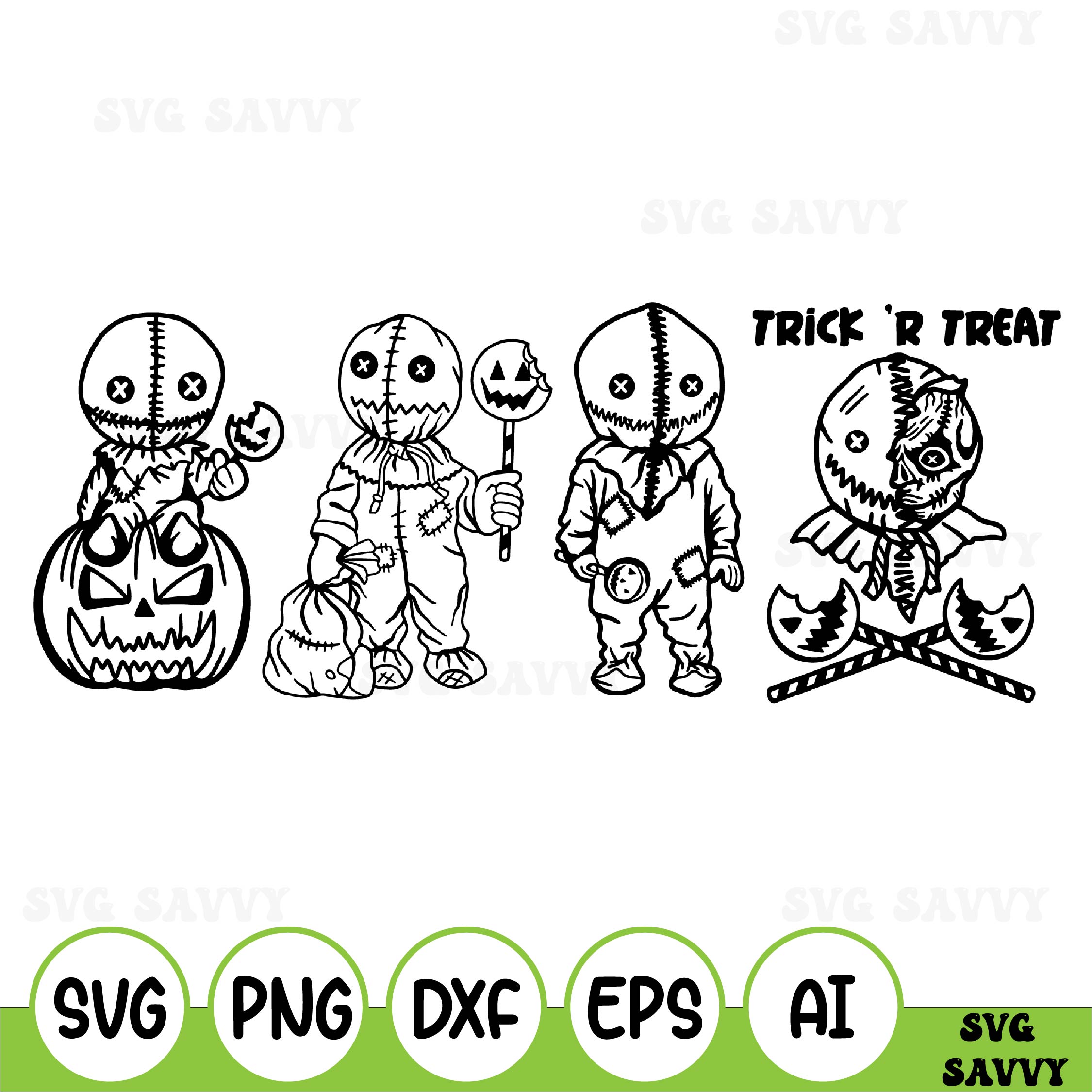 Outline Trick R Treat SAM Bundle SVG Bundle, Halloween svg, | Inspire ...