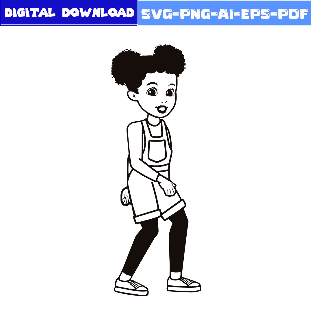 Gracie's Corner Girl Outline Svg, Gracie's Corner Svg, Kids Inspire