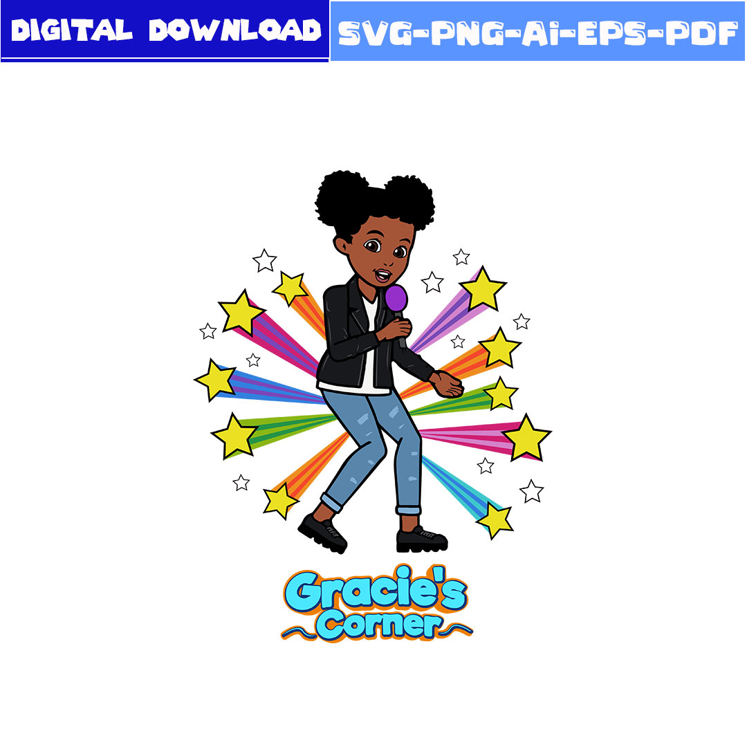 Gracie's Corner Kids Song Svg, Gracie's Corner Girl Svg, Gir Inspire
