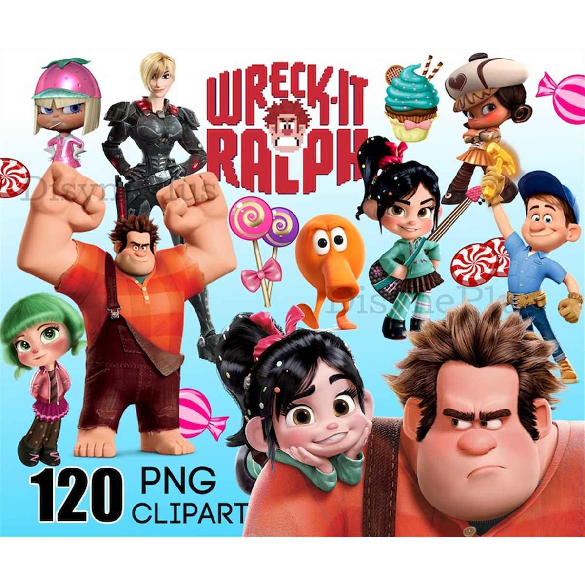 Wreck it Ralph Clipart, Wreck it Ralph PNG, Digital Download Inspire