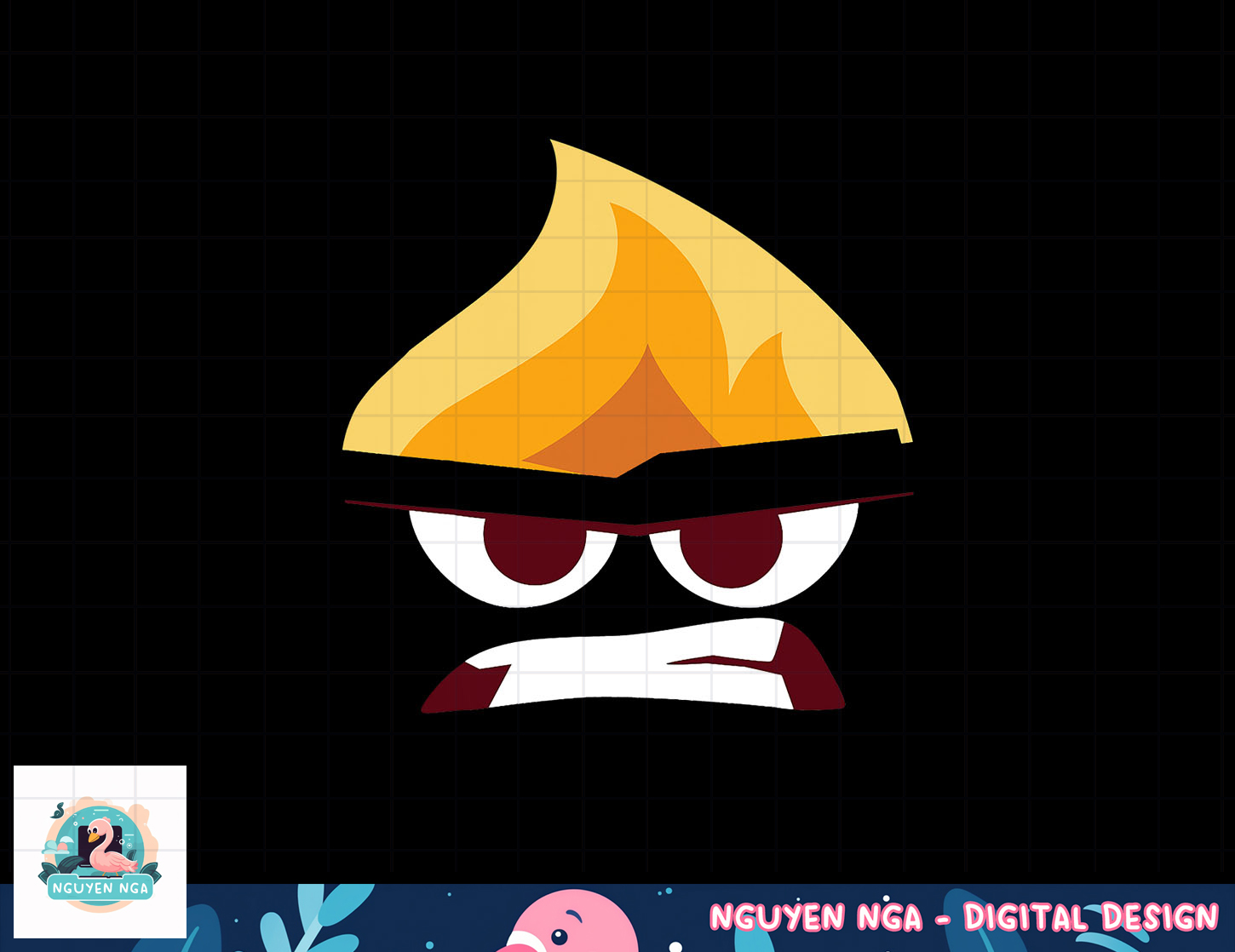 Disney Pixar Inside Out Angry Face Halloween png, sublimatio | Inspire ...