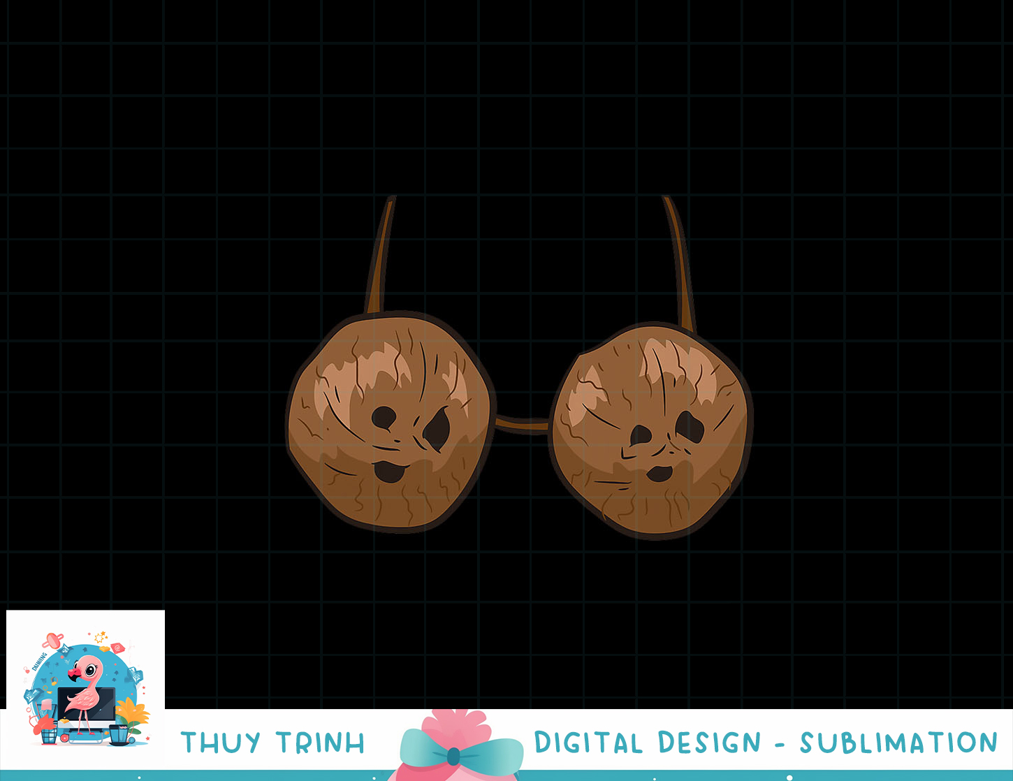 Funny Coconut Summer Coconuts Bra Funny Halloween Costume pn Inspire