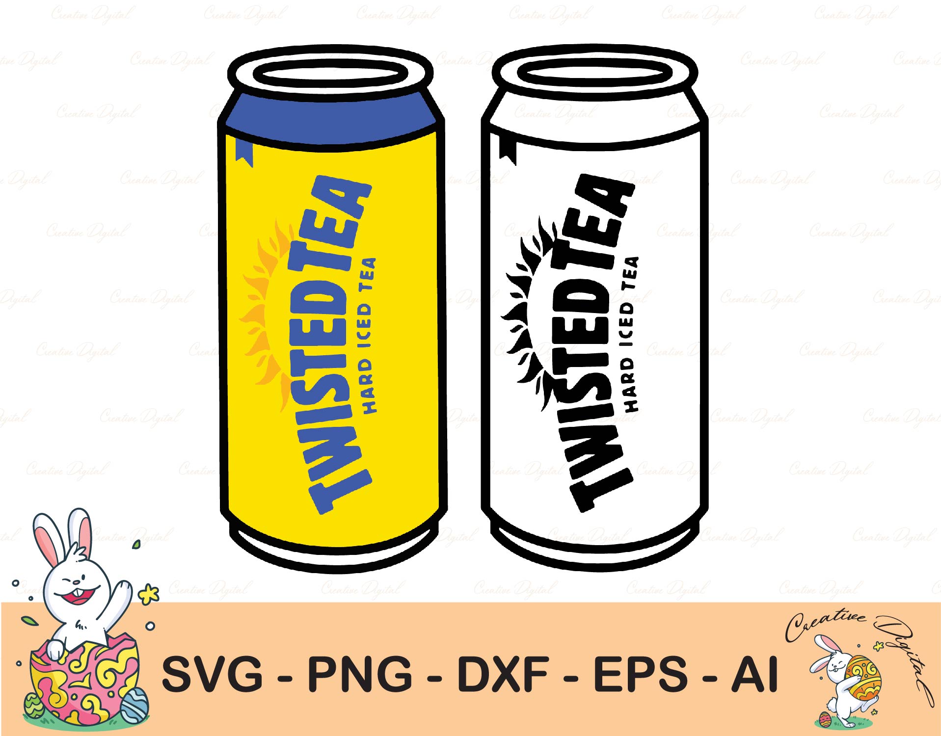 Twisted Tea SVG, EPS, PDF, DXF, PNG formats Inspire Uplift