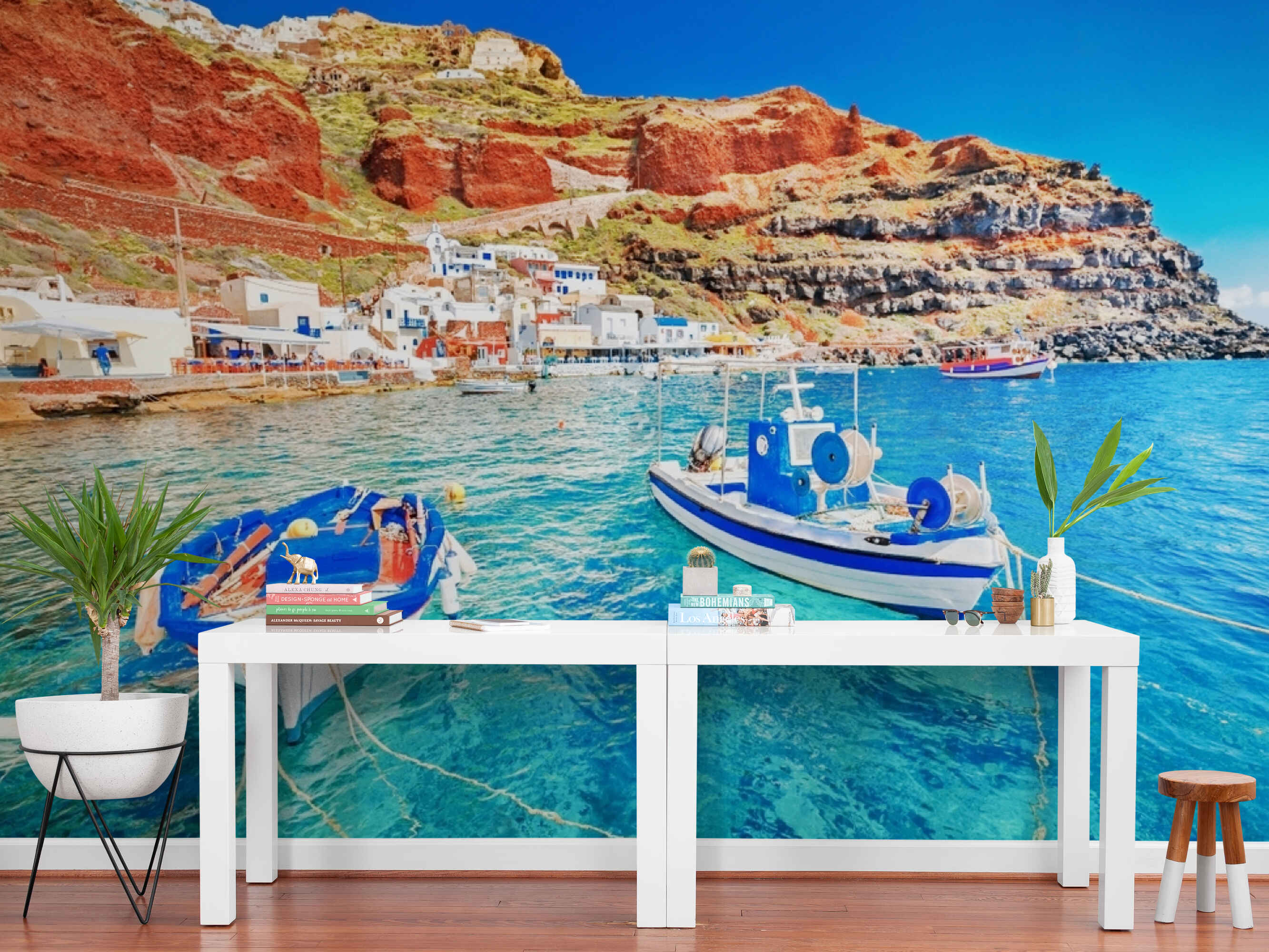 Embrace Serenity with the Two Boats Wall Mural Inspire Uplift