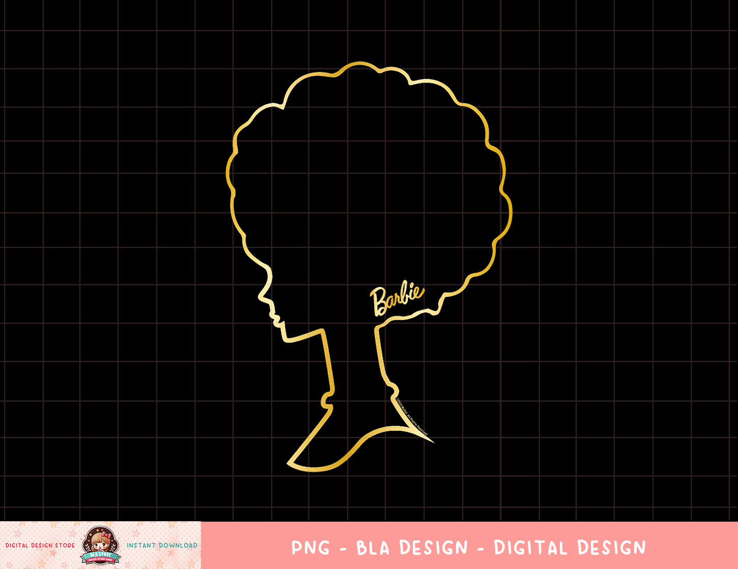 Barbie Afro Barbie Silhouette png, sublimation copy - Inspire Uplift