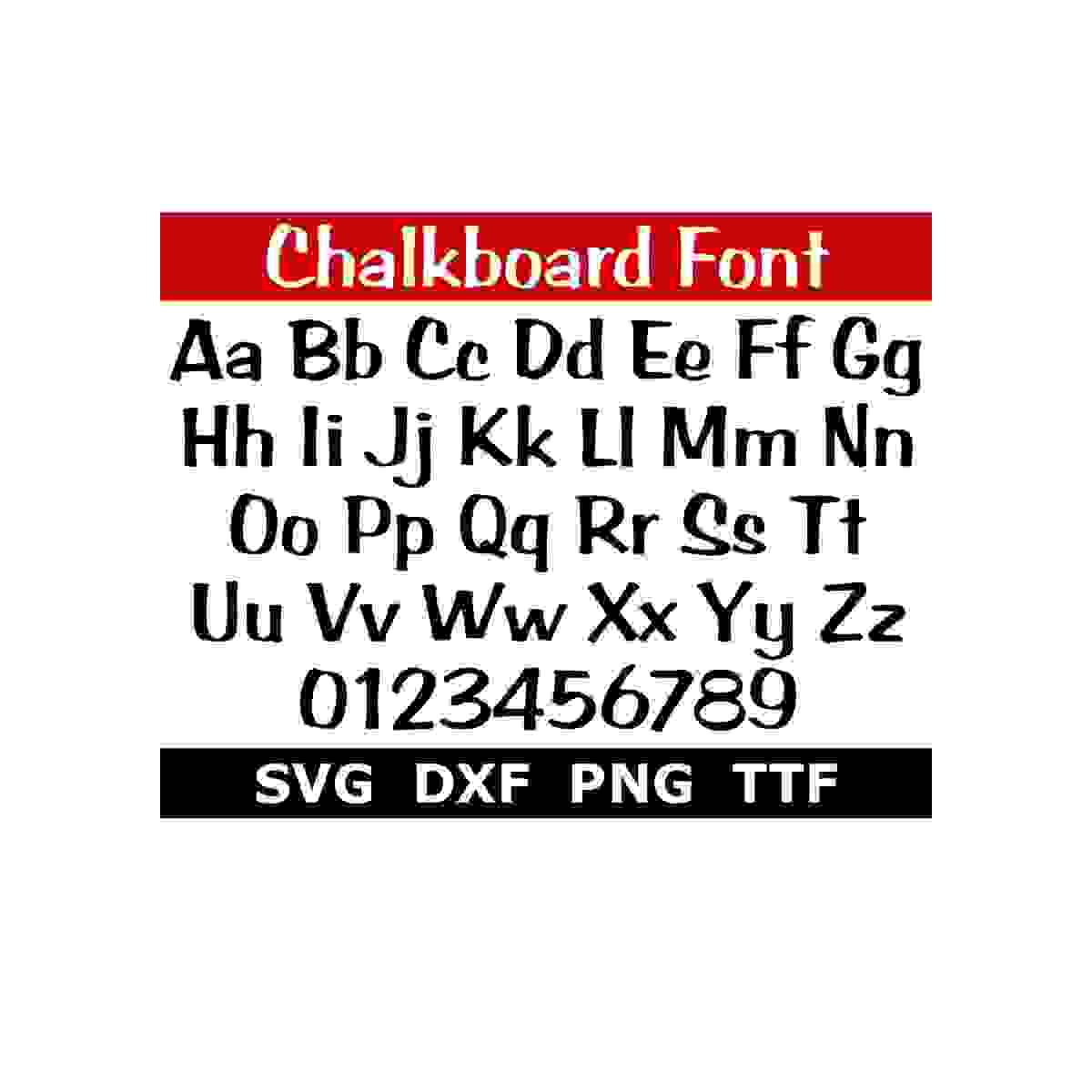 Chalkboard Font SVG TTF, Chalkboard Letters, Teacher Font, Inspire Uplift