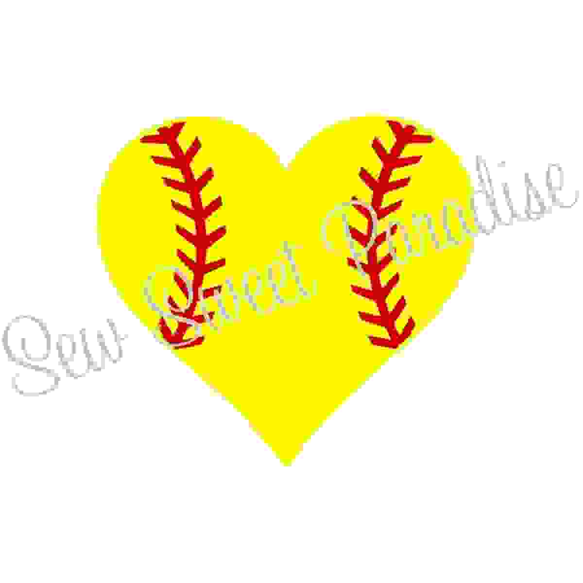 Baseball SVG, Softball Heart SVG, Love Softball SVG, Digital Inspire
