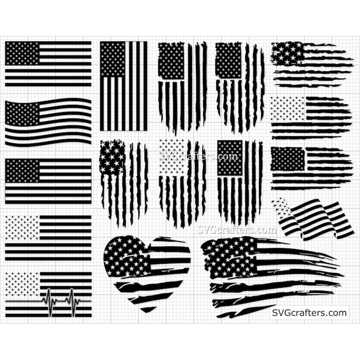 Distressed American Flag svg, American Distressed Flag svg, Inspire