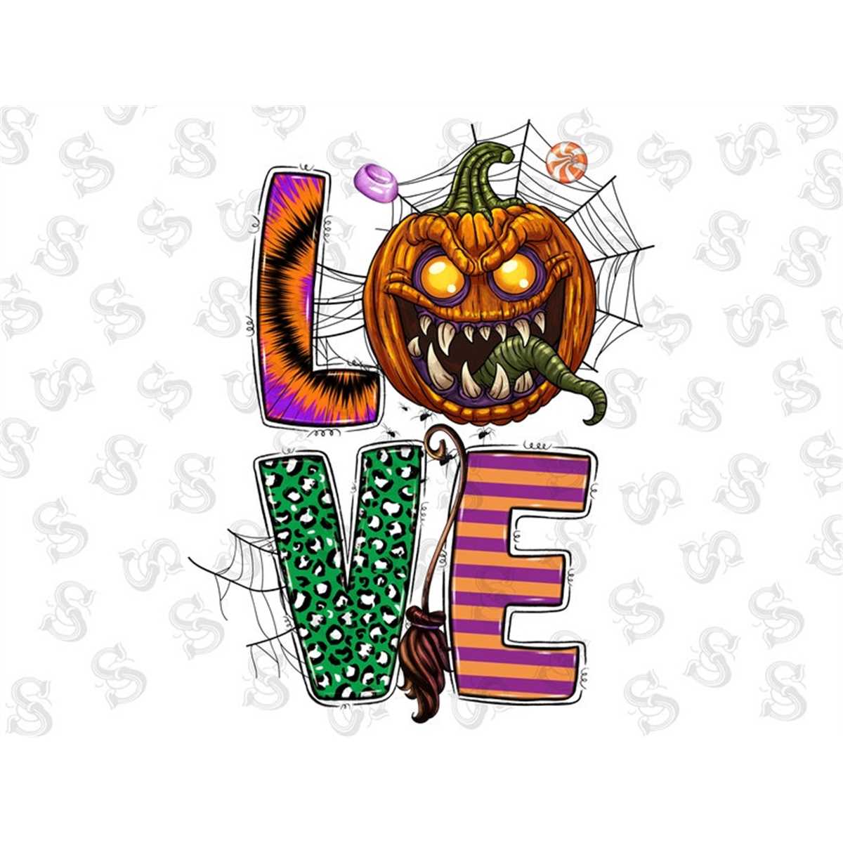 Halloween Love Png Sublimation Design, Halloween Png, Hallow | Inspire ...
