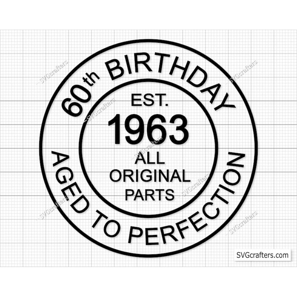 60th birthday svg, 60th svg, Old Number 60 svg, 60th Cut Fil | Inspire