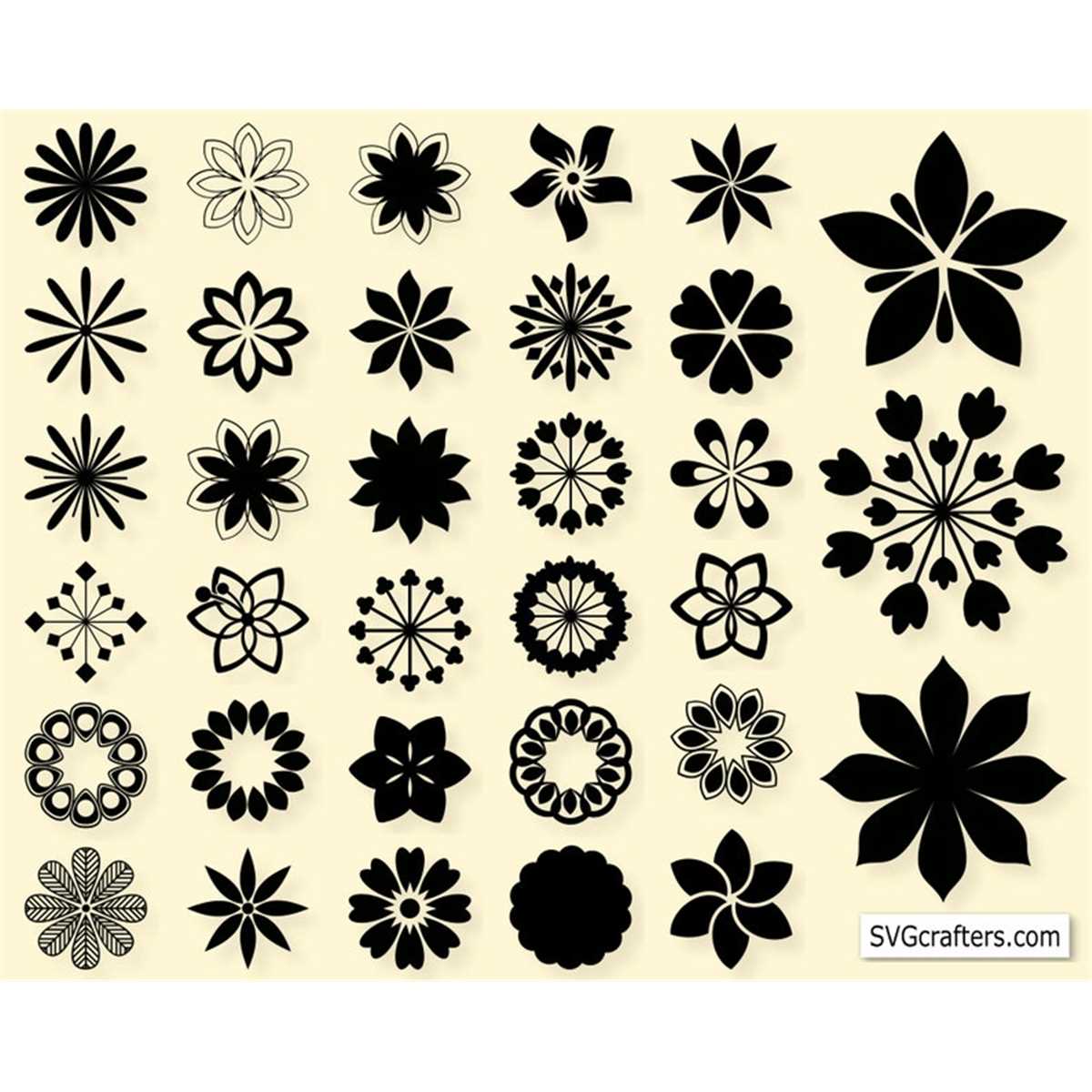 Cute Flower svg Bundle, Gardening flower icon svg, Flat fl - Inspire Uplift