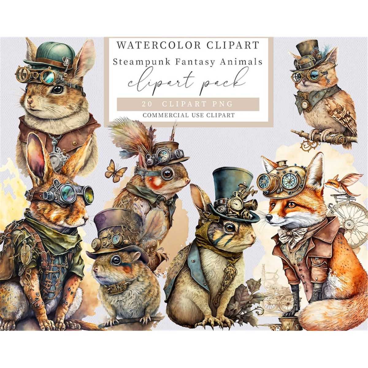Steampunk fantasy animals clipart, Steampunk png,Animals cli - Inspire ...