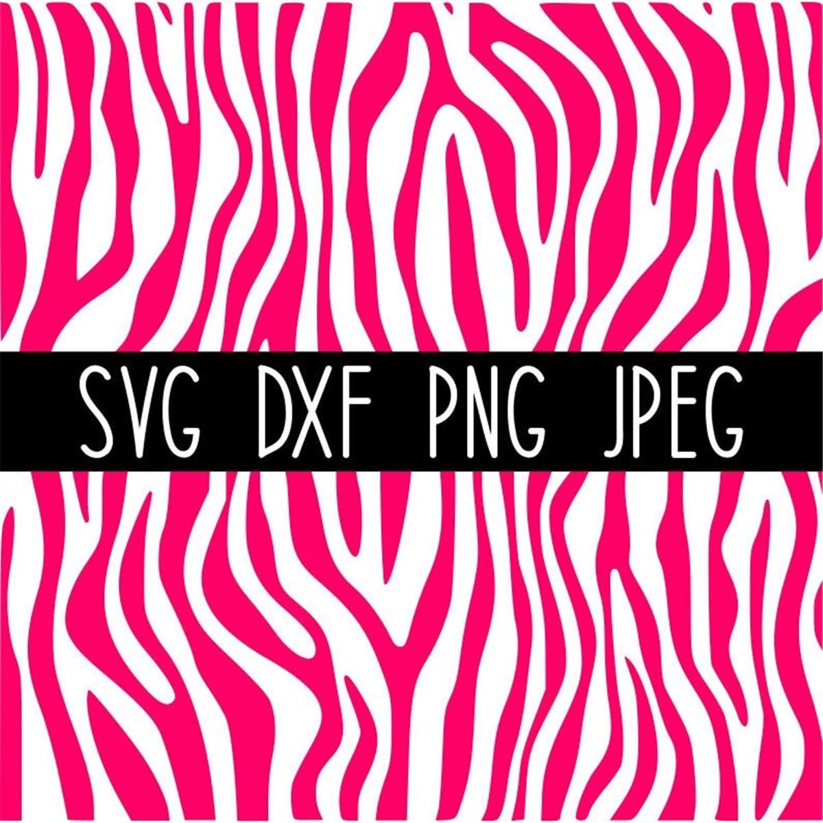 Hot Pink Zebra Stripes SVG, Pink Zebra Pattern SVG, Digital Inspire