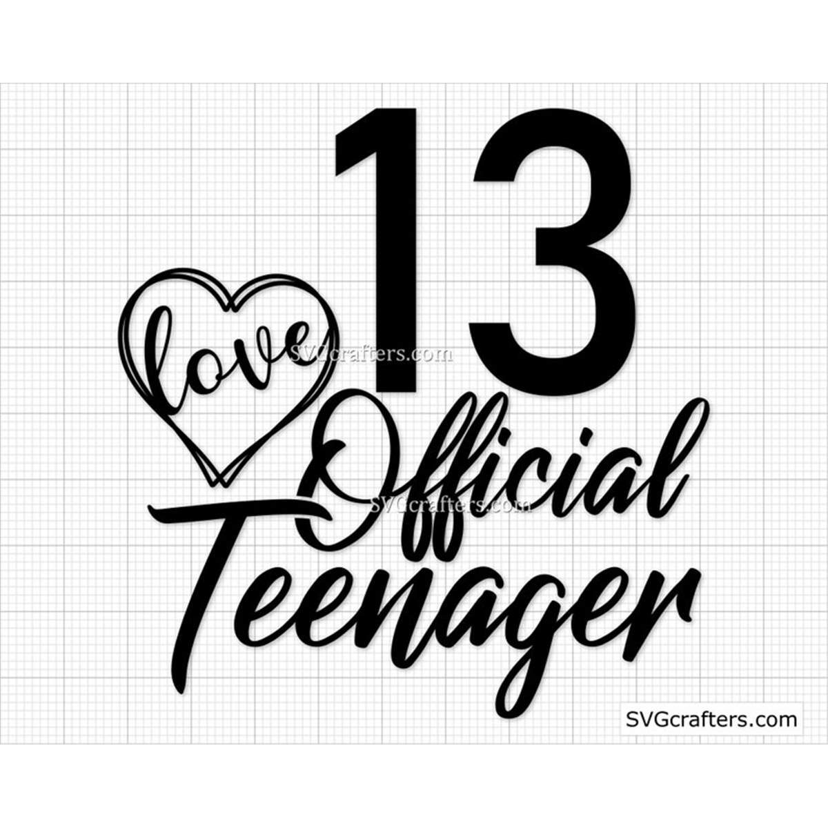 13 Official Teenager svg, 13th birthday svg, birthday girl s | Inspire ...