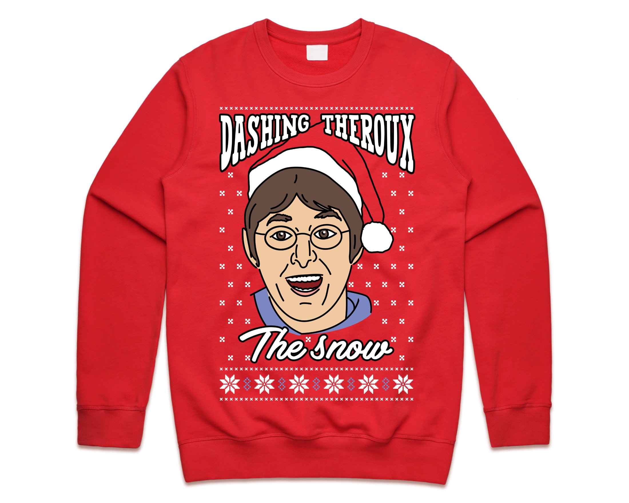 Clothing Louis Theroux Xmas Jumper Dashing Theroux The Snow