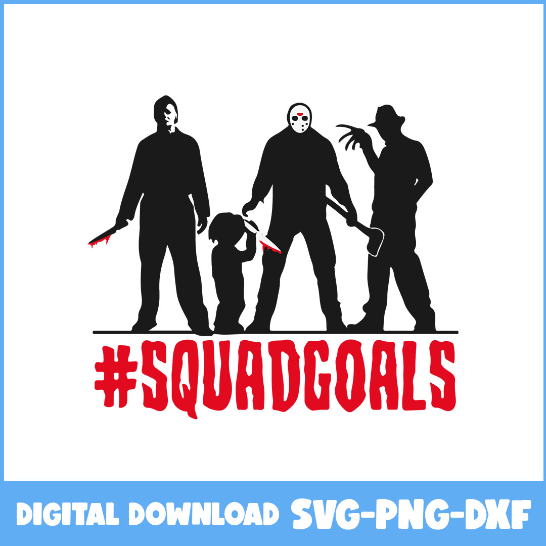 Squadgoals Svg, Horror Movie Squad Svg, Horror Movies Svg, H | Inspire ...