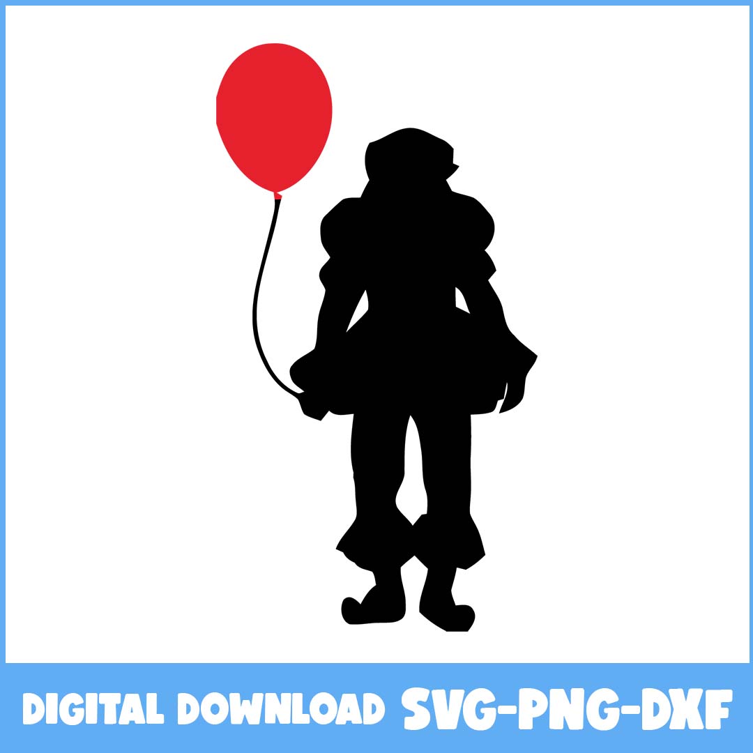 Pennywise And Balloon Svg, Scary Clown Svg, Pennywise Svg, H - Inspire