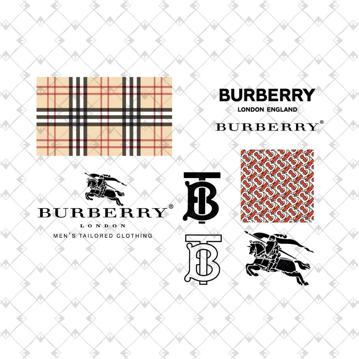 【送料込み】Burberry★ロゴ Burberry Logo Svg Bundle, Trending Svg, Burberry Svg, Burber