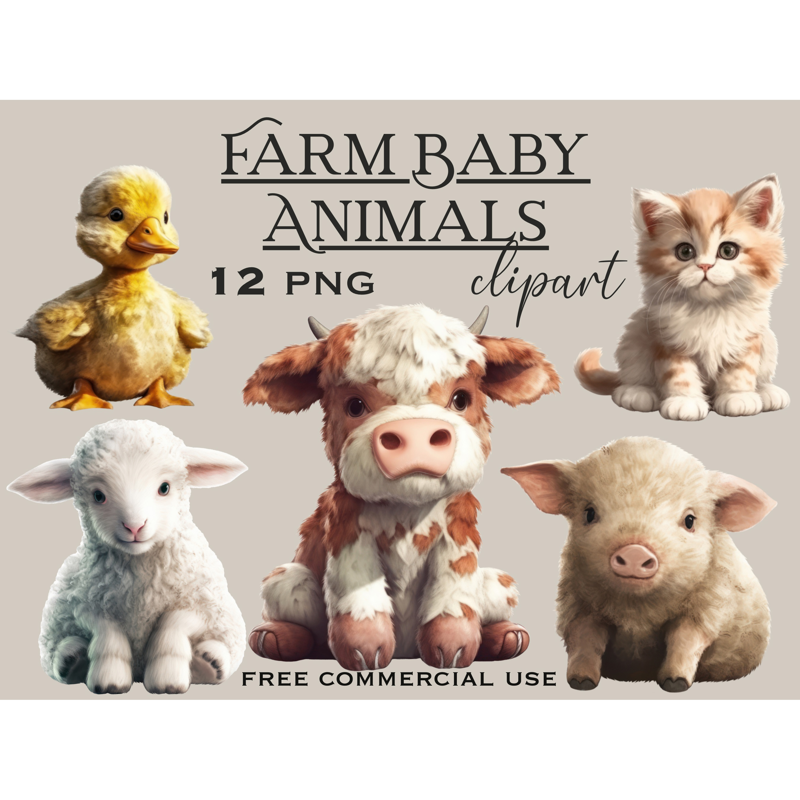 Clipart Baby Farm Animals