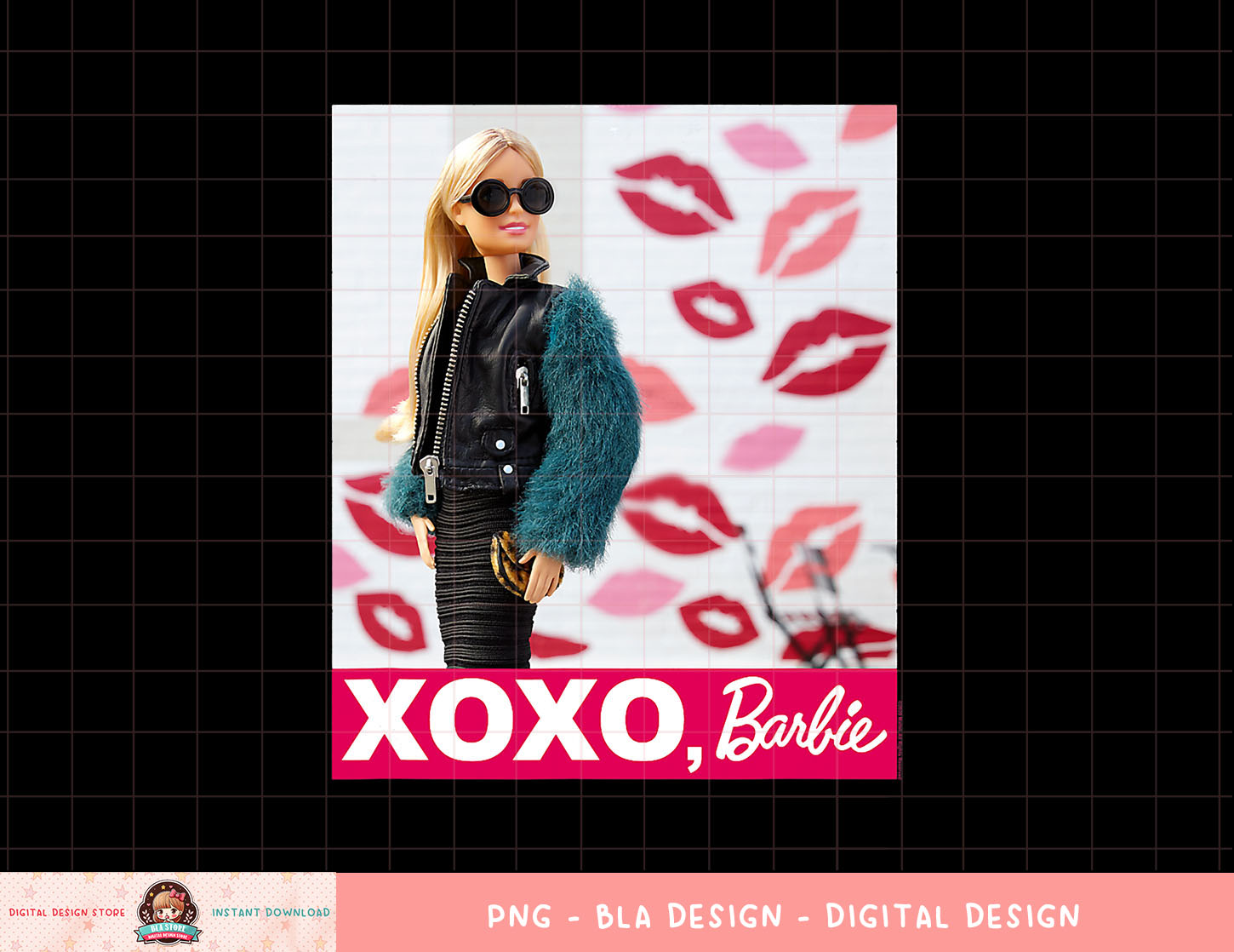 Barbie Valentines XOXO Barbie Kiss png, sublimation copy - Inspire Uplift