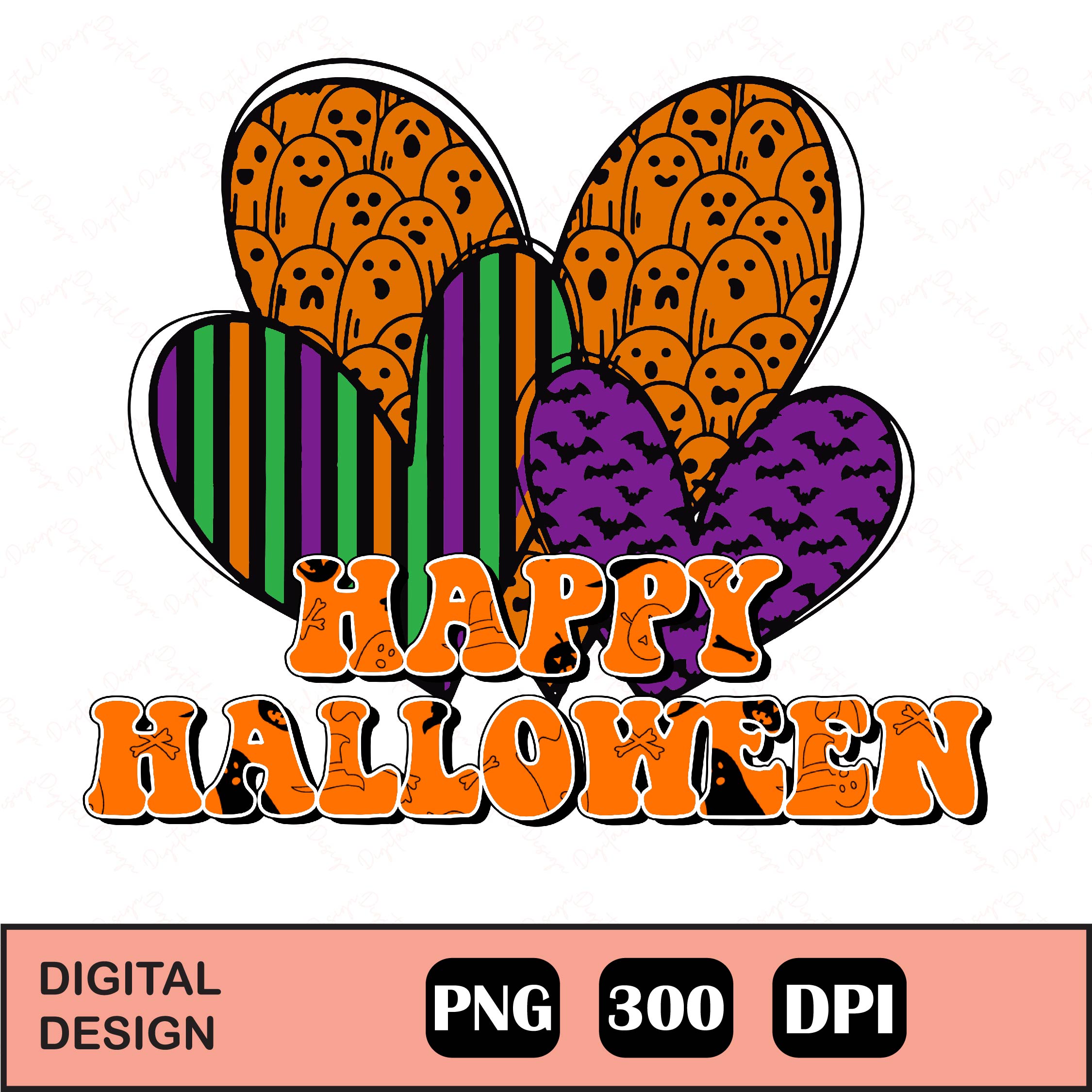 Happy Halloween Png Halloween Heart Png Digital Download, Su Inspire