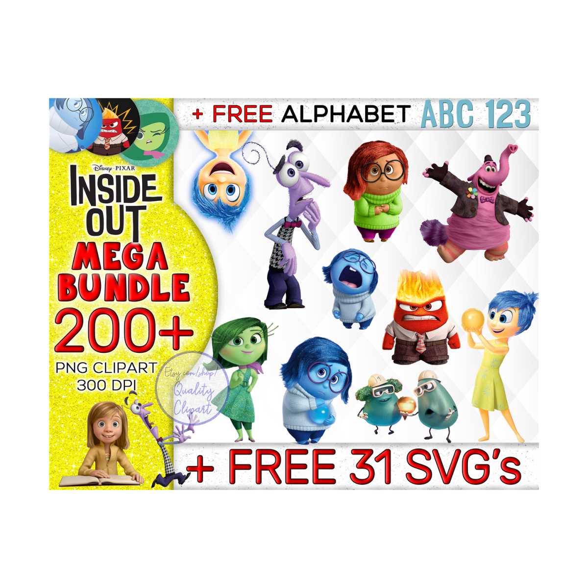 200 Mega Bundle Inside Out Png, Inside Out Png, Walt Disney | Inspire ...