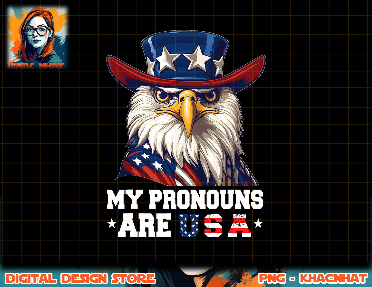 Mens My Pronouns Are USA Funny Eagle 4th of July American pn | Inspire ...