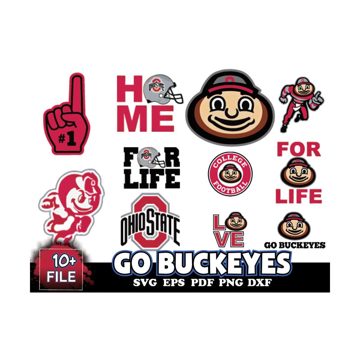 10 FILE GO BUCKEYES Svg Bundle - Inspire Uplift