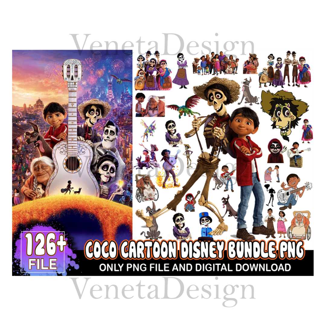 126 Files Coco Bundle Png, Disney Png, Cartoon Png - Inspire Uplift