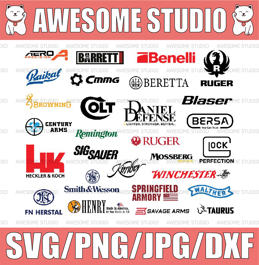 Cooey Graphics 28 Firearms Brands Vectors ai, cdr, eps, pdf, svg and also j | Inspire ...