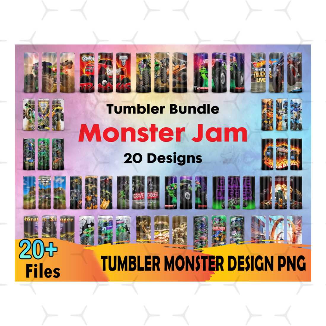 20 Monster Jam PNG Bundle, Monster Jam Png, Tumbler Png | Inspire Uplift