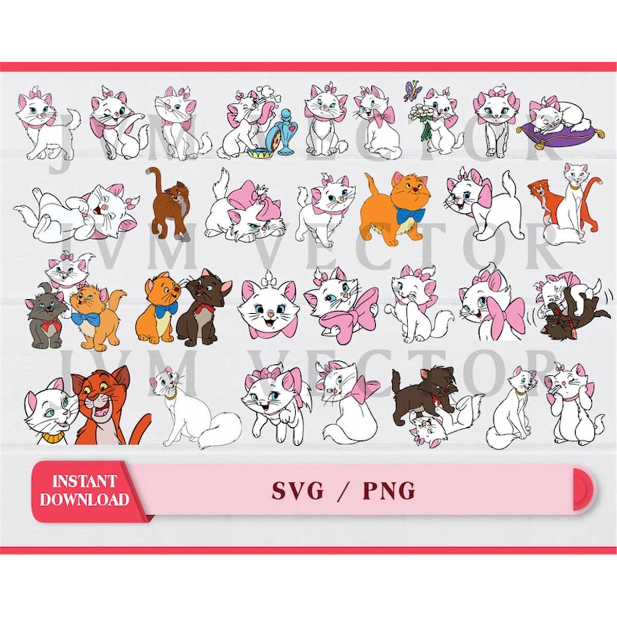 Cat Vector SVG Bundle, clipart, Layered digital file | Inspire Uplift