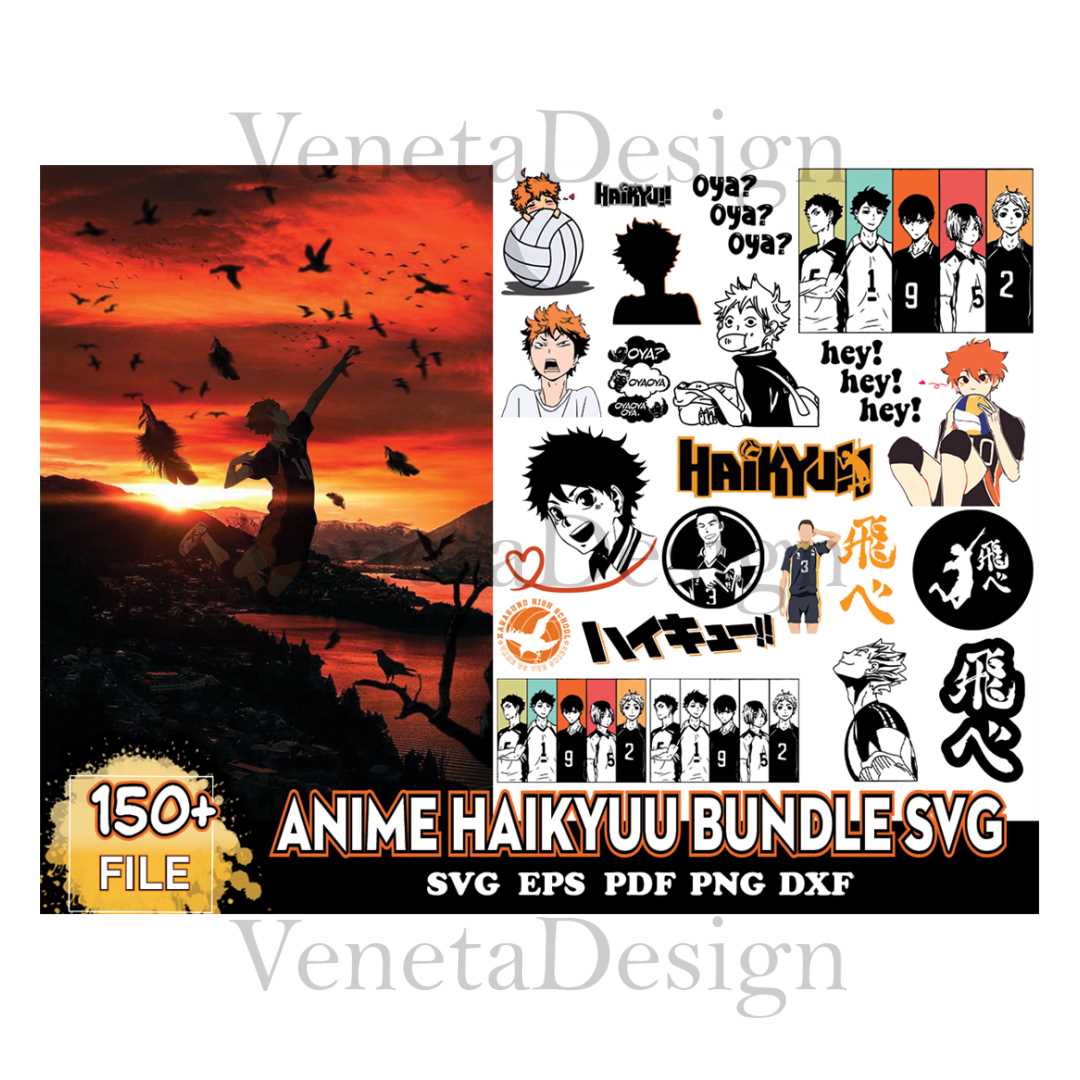 150 Anime Haikyuu Bundle Svg, Cartoon Japan Svg | Inspire Uplift