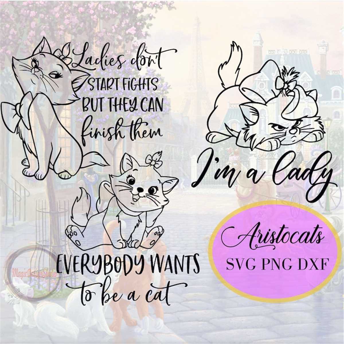 Aristocrats Clipart SVG Marie Digital Download PNG Svg Dxf 1 | Inspire ...