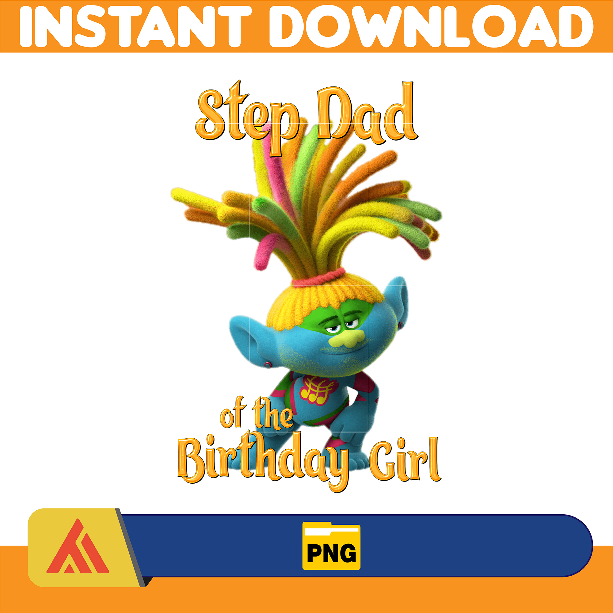 Custom Name Age Birthday Girl PNG, Trolls PNG, Trolls Digita - Inspire
